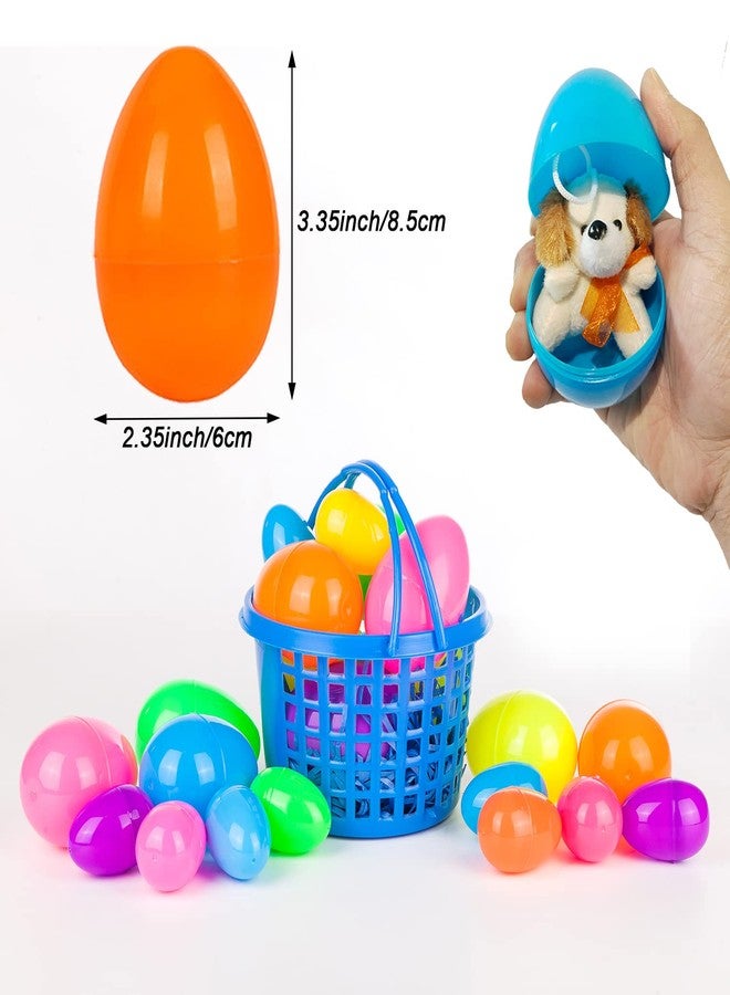 JIALWEN 36 PCS 3.35" Fillable Plastic Easter Eggs 6 Styles Bright Colors Empty Easter Eggs for Easter Basket Stuffers Surprise Eggs Easter Hunt Theme Party Favors Classroom Prize Supplies - Image 5
